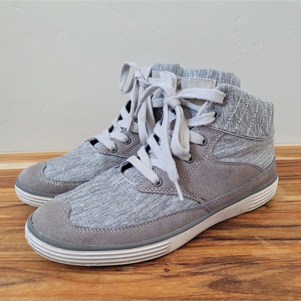 Union Bay Sneaker‎ Mens 8- EUR 41 High Top Gray Lace up Comfort Casual